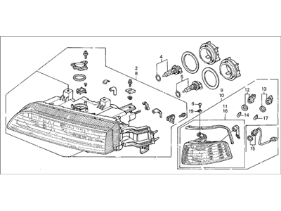 1991 Acura Legend Headlight - 33100-SP1-A01