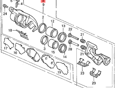 1995 Acura Legend Brake Caliper - 45018-SP0-E01