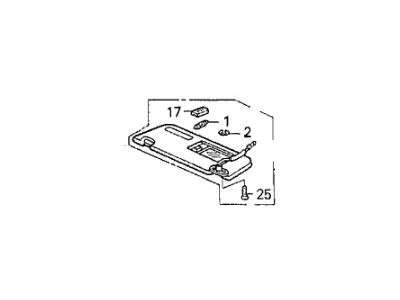 Acura 83280-SP1-A05ZC Driver Side Sunvisor Assembly (Coast Sand)