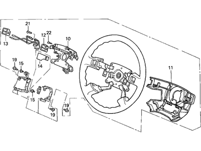 1992 Acura Legend Steering Wheel - 78510-SP0-A81ZC