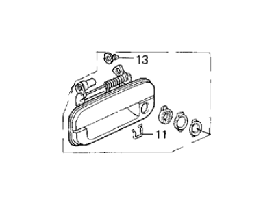 Acura 72188-SP1-A01ZL Driver Side Handle (Outer) (Arbere Taupe Metallic)