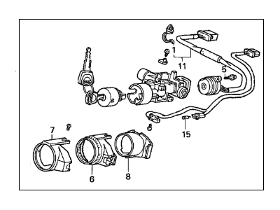 Acura 35100-SP0-A21 Lock Assembly, Steering