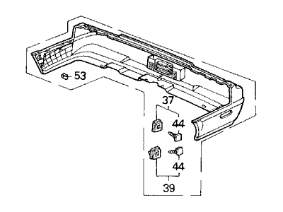 Acura 71010-SP1-A01ZZ Rear Bumper Face Set