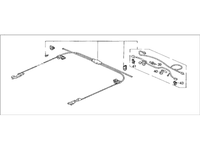 1992 Acura Legend Sunroof Cable - 70400-SP1-A01