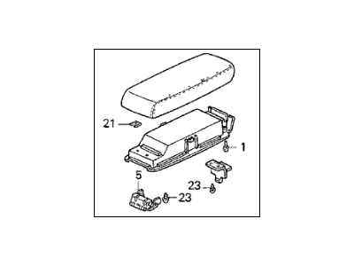 Acura 83405-SL5-A10ZE Console Armrest (Light Cognac)