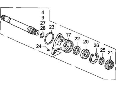 1993 Acura Vigor Axle Shaft - 44500-SL5-000