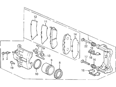 1994 Acura Vigor Brake Caliper - 45230-SL5-A02