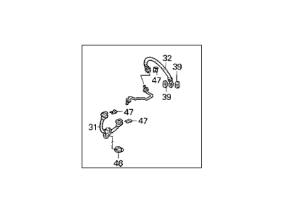 1993 Acura Vigor Brake Line - 01466-SL4-900