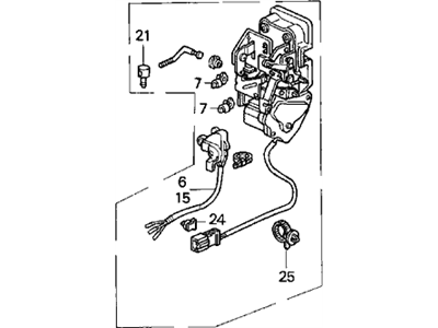 1993 Acura Vigor Door Lock Actuator - 72650-SL5-A02
