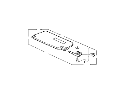 Acura 83280-SL5-A01ZD Driver Side Sunvisor Assembly (Natural Beige)