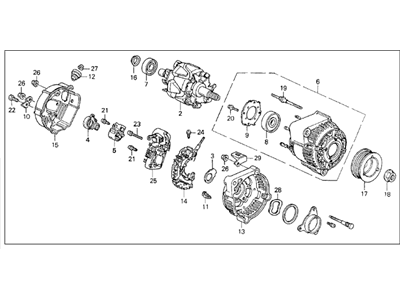 1992 Acura Vigor Alternator - 31100-PV1-A01