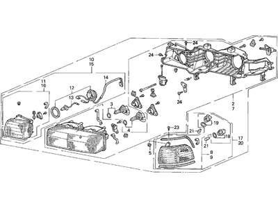 Acura Vigor Headlight - 33150-SL5-A02