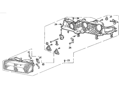 Acura 34350-SL5-A02 Light Assembly, Left Front Position