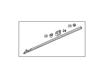 Acura Vigor Door Moldings - 72410-SL5-000