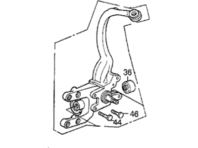 Acura 52372-SL5-A01 Left Rear Suspension Trailing Arm Assembly