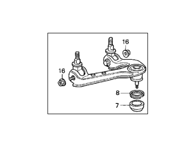 Acura 51450-SL5-961 Right Front Arm Assembly (Upper) (Abs)