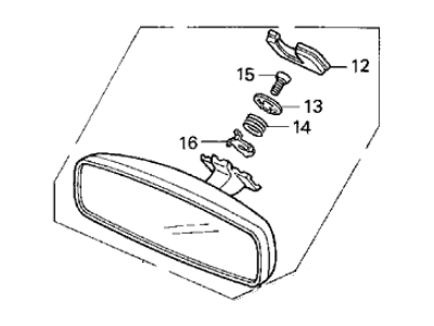 Acura 76400-SL4-013ZA Rearview (Black) Mirror Assembly