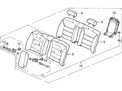 1992 Acura Vigor Arm Rest - 82180-SL5-A01ZA