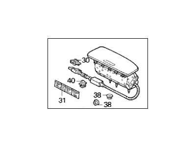 Acura 06780-SL5-A81ZC Passenger Inflator Airbag Assembly (Dark Cognac) (Trw)