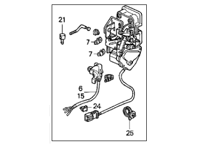 1993 Acura Vigor Door Lock Actuator - 72610-SL5-A02