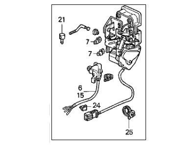 1993 Acura Vigor Door Lock - 72610-SL5-A02