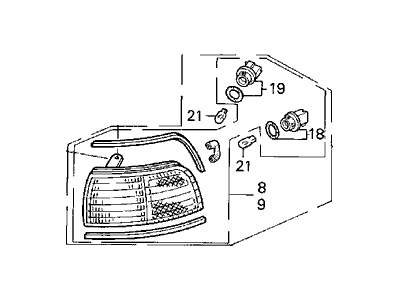 Acura 34300-SL5-A02 Light Assembly, Right Front Position