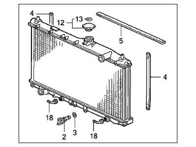 Acura 19010-PV1-903 Radiator (Sak)