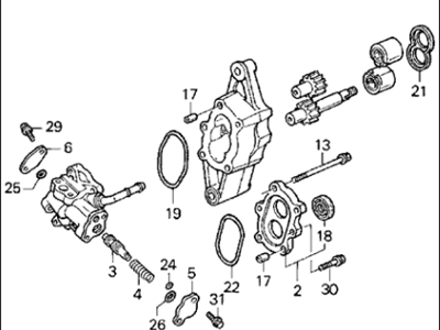 Acura 56110-PV0-030 Power Steering Pump Sub-Assembly