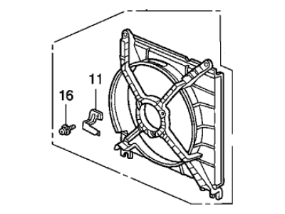 Acura Vigor Fan Shroud - 19015-PV1-005