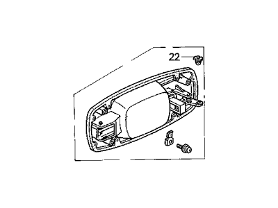 Acura 72640-SL5-A11ZD Right Rear Handle Assembly (Outer) (Rosewood Brown Metallic)