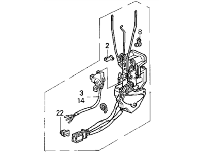 1993 Acura Vigor Door Lock Actuator - 72150-SL5-A02