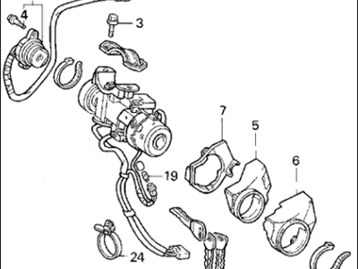 Acura 35100-SL5-A01 Lock Assembly, Steering