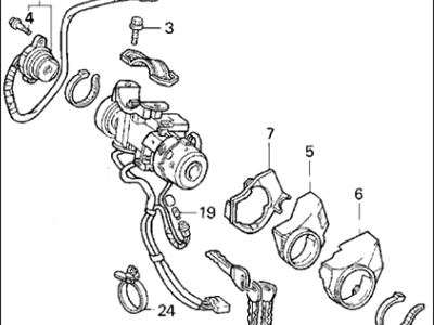 1993 Acura Vigor Ignition Lock Assembly - 35100-SL5-A01