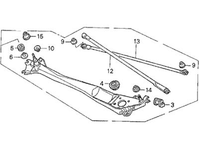 1993 Acura Vigor Wiper Pivot Assembly - 76530-SL5-A01