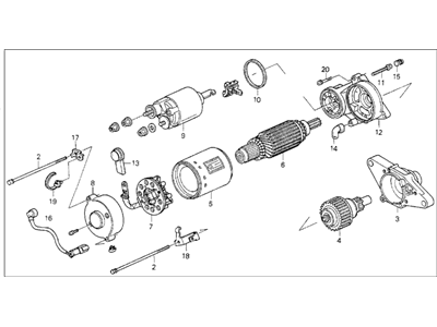 1993 Acura Vigor Starter Motor - 31200-PV0-J02