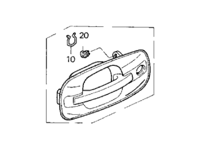 Acura 72180-SL5-A12ZF Left Front Handle Assembly (Outer) (Regal Plum)