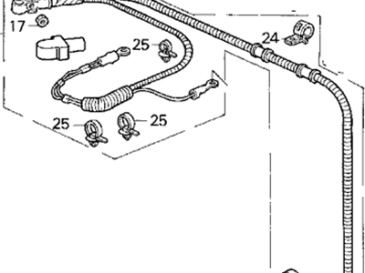 Acura 32410-SL5-A22 Starter Cable Assembly (Starter Motor By Mitsubishi)