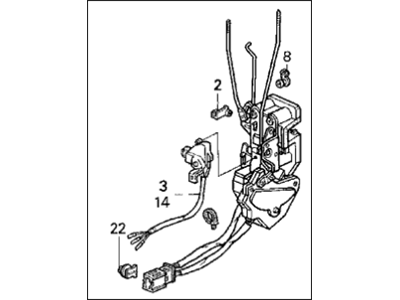 1993 Acura Vigor Door Lock Actuator - 72110-SL5-A02