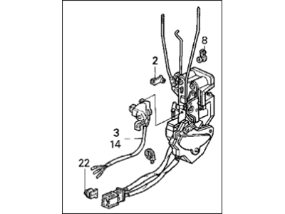 1994 Acura Vigor Door Lock Actuator - 72110-SL5-A03