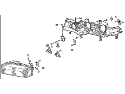 1994 Acura Vigor Headlight - 33101-SL5-A02