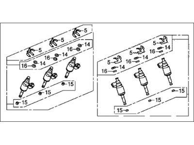 Acura NSX Fuel Injector - 16010-58G-305