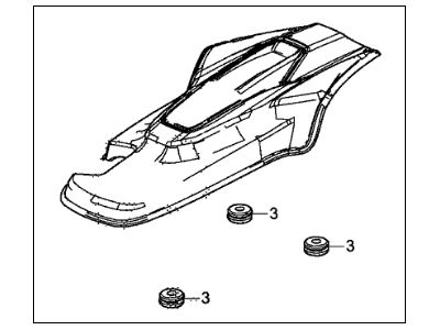 Acura NSX Engine Cover - 17121-58G-A01