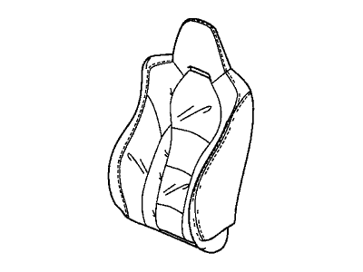 Acura 81525-T6N-A21ZA Driver Side Seat Back Cover (Saddle Tan) (Alcantara) (Side Airbag)