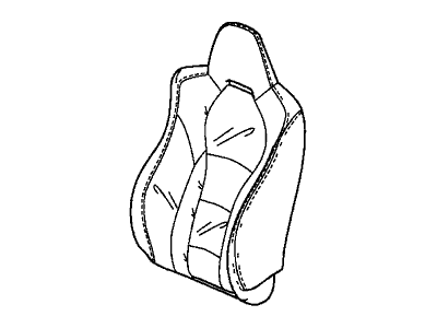 Acura 81525-T6N-A41ZE Driver Side Seat Back Cover (Type P) (Side Airbag) (Leather)