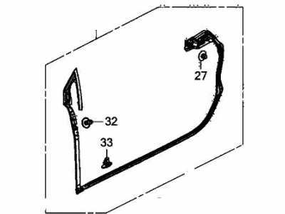 2020 Acura NSX Weather Strip - 72350-T6N-A02