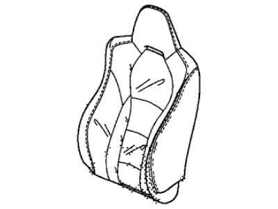 Acura 81125-T6N-A21ZA Passenger Side Seat Back Cover (Saddle Tan) (Alcantara) (Side Airbag)
