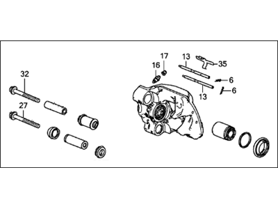 2019 Acura NSX Brake Caliper - 43019-T6N-A54