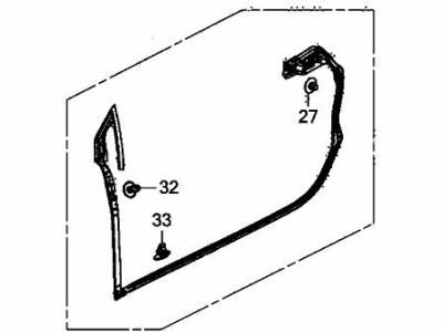 2020 Acura NSX Weather Strip - 72310-T6N-A02