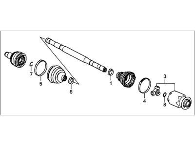 Acura 44305-T6N-A02 Driveshaft Assembly