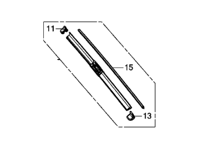 Acura 76630-T6N-A02 Windshield Wiper Blade (Passenger Side,600)